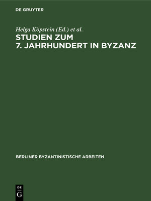 cover image of Studien zum 7. Jahrhundert in Byzanz